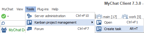 Entering MtyChat WEB services with a one-time token